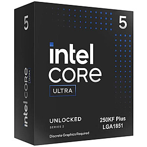 Intel Core Ultra 5 250KF Plus 18-Core LGA 1851 Desktop Processor $169.99