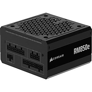 [Prime] $99.99* | CORSAIR RM850e (2025) ATX 3.1 PCIe 5.1 Ready 850W Power Supply – Black at Amazon