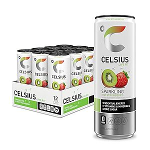[Prime, SnS] $12.61 | 12-Pack 12-Oz CELSIUS Functional Essential Energy Drink (Kiwi Strawberry) at Amazon