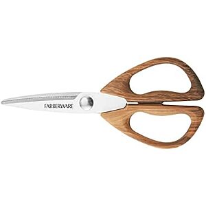 [Prime] $5.69* | Farberware Stainless Steel Kitchen Shears w/ Faux Wood Handle at Amazon