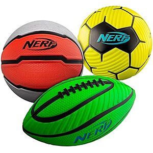 [Prime] $11.39* | 3-Pk Nerf Mini Foam Sports Ball Set at Amazon