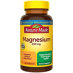 Nature Made Magnesium Oxide 250 mg, 100 Tablets S&S 5% $2.65 with 15% $2.37