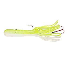 fishing lure Northland Tackle Level-Head Predator Tube / 5" / 1 OZ - #4/0 HK / 2 Pack/Chartreuse & White $2.92