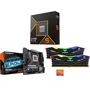 [Bundle] AMD Ryzen 5 9600X CPU + GIGABYTE B850M EAGLE WIFI6E Motherboard + 32GB Team T-Force Delta RAM + MSI AIO Cooler  $630 + Free Shipping