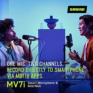 Shure MV7i USB-C Smart Microphone with Built-in Interface $269.00