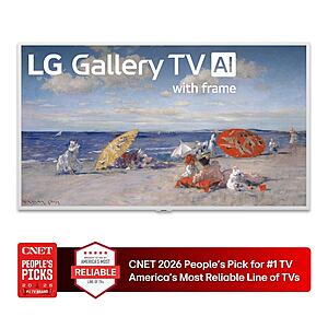 LG Partner Store: 55 Inch Class LG Gallery TV with Frame LX7B Mini LED 4K Smart TV 2026+ White Frame Included $566.99