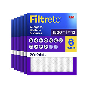 6-Pack Filtrete Furnace Air Filters (Various Sizes)  $17.31 + Free S&H w/ Walmart+ or on $35+