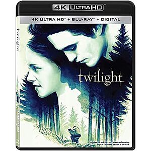 TWILIGHT 4K ULTRA HD + Blu Ray with Extended Edition on Digital $9.49 Amazon.com