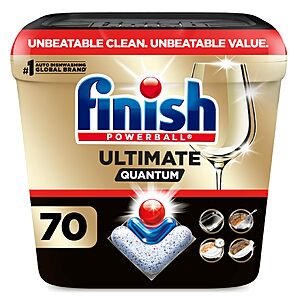 [S&S] Finish Ultimate Quantum Dishwasher Pods, Dish Detergent, Fresh Scent, 70ct $13.32