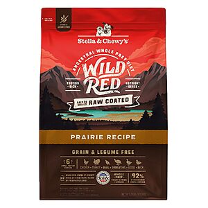 21-Lb Stella & Chewy's Wild Red Raw Coated High Protein Grain-Free Dry Dog Food (Prairie Recipe) $18.68 w/ S&S + Free Shipping w/ Prime or on $35+