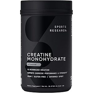 [Prime, SnS] $27.05* | 35.27-Oz Sports Research Creatine Monohydrate (200 Servings) at Amazon