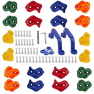 KINSPORY 20pc Rock Wall Climbing Holds for Kids $21