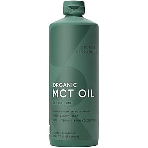 [Prime, SnS] $16.97 | 32-Oz Sports Research Organic Coconut MCT Oil at Amazon