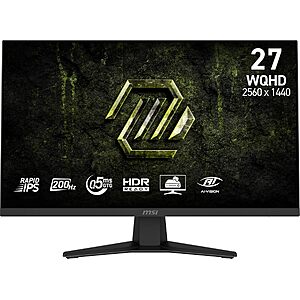 27" MSI MAG 274QF E20 2560x1440 QHD 200Hz Rapid IPS Gaming Monitor $139.99 + Free Shipping
