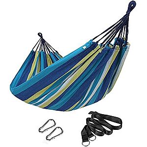 [Prime] $15.46* | 98" Songmics Double Hammock (660 lb Capacity) at Amazon