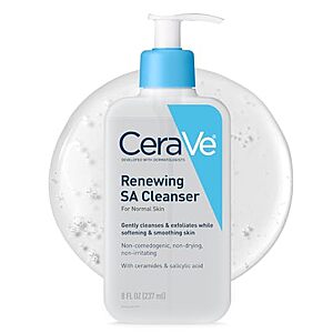 [SnS] $8.64* | 8-Oz CeraVe Renewing SA Cleanser Salicylic Acid Face Wash w/ Hyaluronic Acid at Amazon