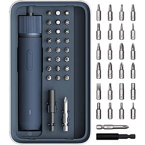 HOTO Electric Screwdriver Kit 25-Piece Upgraded Bit Set 3.6V Cordless Screwdriver Rechargeable $28.48