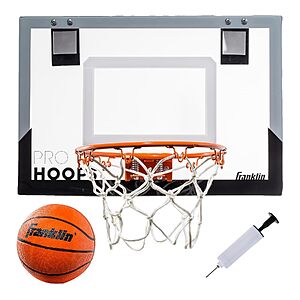 [Prime] Franklin Sports Pro Hoops Over-The-Door Mini Basketball Hoop w/ Ball & Pump $24.40 + Free Shipping