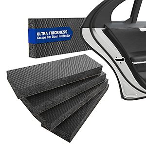 Prime Members: 4-Pack WORKPRO 1.18" NBR Foam Garage Wall & Car Door Protector (Black) $13.59 + Free Shipping