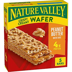5-Count 6.5-Oz Nature Valley Peanut Butter Creamy Wafer Bars $2.39 w/ S&S + Free Shipping w/ Prime or on $35+