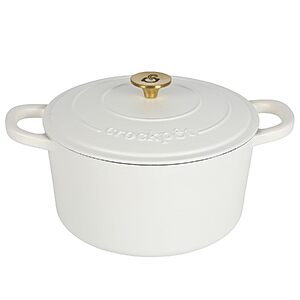 Crock-Pot Artisan 7-Qt Enameled Cast Iron Dutch Oven (Matte Linen White w/ Gold Knob) $31.49 + Free Shipping w/ Prime or on $35+