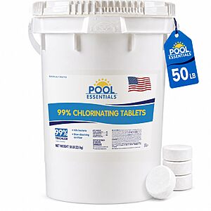 Pool Essentials 99% Chlorinating Tablets, 50LB - Trichlor