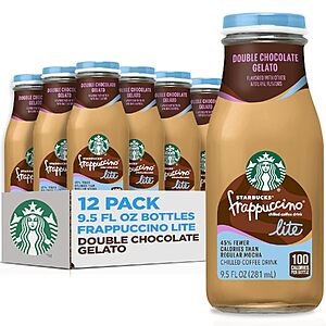 12-Pack 9.5-Oz Starbucks Frappuccino Lite Chilled Gelato Coffee Drink (Various) $20.60 w/ S&S + Free Shipping w/ Prime or on $35+