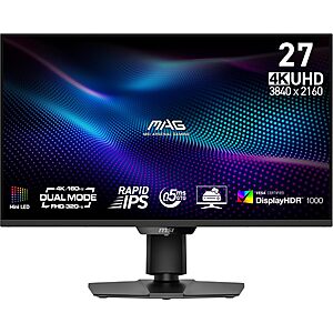 27" MSI MAG 274UPDF E16M 4K UHD 160Hz Mini-LED Rapid IPS Gaming Monitor $379.99 + Free Shipping