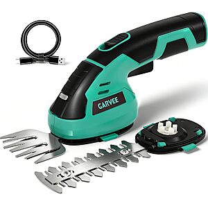 [Prime] Garvee 2-in-1 Cordless Mini Grass Shear & Hedge Trimmer w/ 2000mAh Battery & USB-C Charging $13.59 + Free Shipping