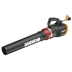 [Prime Day]WORX 12 Amp Turbine Electric Leaf Blower for Daily Leaf Removal, WG520 $62.99