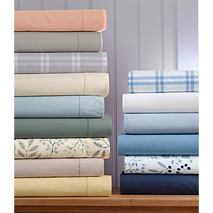 L.L. Bean 15% off Percale and Flannel Sheet SETS with Promo Code $130