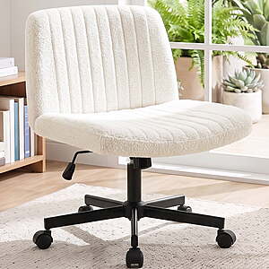 CELTOSS Criss Cross Home Office Chair, Teddy Fabric $60.69