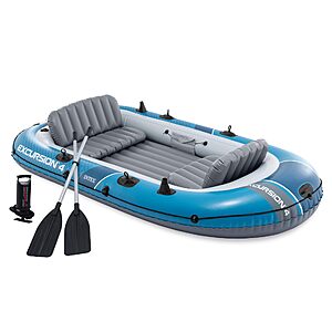 $113.12: Intex Excursion 5-Person Inflatable Fishing Boat, River Raft Set