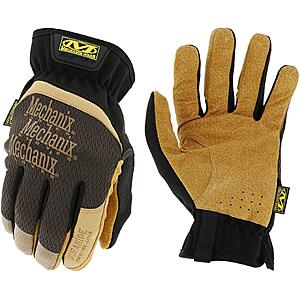 $13.17: Mechanix Wear FastFit Leather Gloves, Brown/Black, Large
