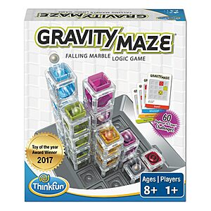$15.66: ThinkFun Gravity Maze Falling Marble Logic Game