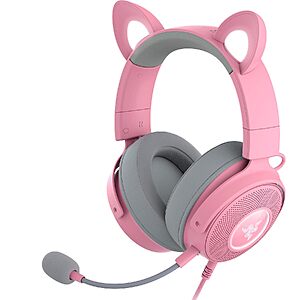 [Prime] Razer Kraken Kitty V2 Pro Wired RGB Gaming Headset w/ Interchangeable Ears & Detachable Mic (Pink or Black) $79.99 + Free Shipping