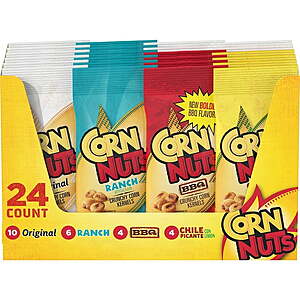 $8.28 Sams Club Corn Nuts Crunchy Corn Snacks, Variety Pack, 1.7 oz., 24 pk.  FS at $50 PLUS