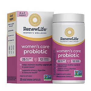 PRIME DEAL: $8.72 S&S Renew Life Women's Probiotic 25 Billion CFU | 30 Vegetarian Capsules