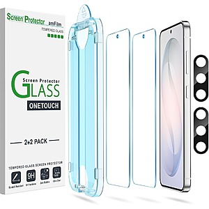Prime Members: 2-Pack amFilm OneTouch Galaxy S26/S25/S24/S23 & Pixel 9/10/11 Tempered Glass Screen Protectors from $4.51 + Free S&H