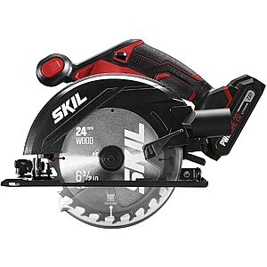 SKIL 20V 6-1/2 Inch Cordless Circular Saw Includes 2.0Ah PWR CORE 20 Lithium Battery $55