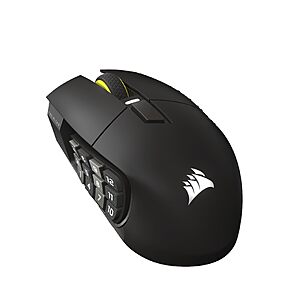 [Prime]$69.99: Corsair Scimitar Elite Wireless SE MMO MOBA PC Gaming Mouse – Black/White at Amazon