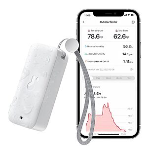 [Prime] SwitchBot IP65 Wireless Indoor/Outdoor Hygrometer Thermometer w/ 394-ft Bluetooth Range $9.97 + Free Shipping