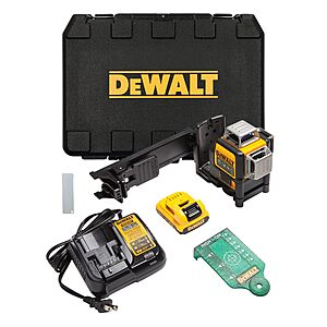 [Prime]$349: DEWALT 360° Green Laser Level, 100 Ft, 12V MAX, 2.0Ah Battery & Charger (DW089LG) at Amazon