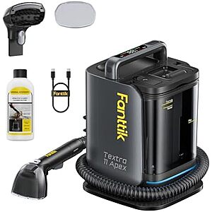 [Prime, AC] $125.99* | Fanttik Textra 11 Apex 150W Portable Spot Carpet & Upholstery Cleaner + Fanttik Carpet Cleaning Solution at Amazon