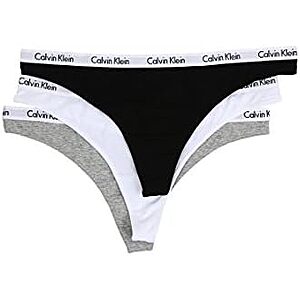 [Prime] $14.20* | 3-Pack Calvin Klein Womens Carousel Logo Cotton Stretch Thong Panties (Large) at Amazon