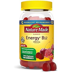[SnS, AC] $2.43 | 150-Count Nature Made Vitamin B12 Gummies 1000mcg Gummies at Amazon