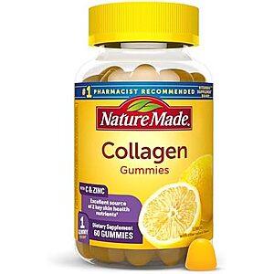 [SnS, AC] $4.10* | 60-Ct Nature Made Collagen Peptides Gummies w/ Vitamin C & Zinc at Amazon