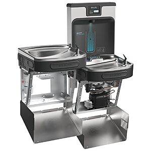 Elkay LZSTL8WSMP-W1 Enhanced Filtered Connected Bottle Filler & Bi-Level ADA Cooler Refrigerated Midnight Black Lead Reducing Drop Down Wrapper $2315.99