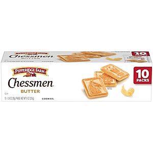 [Prime, SnS] $5.22 | 10-Pack 0.9-Oz Pepperidge Farm Cookies (Chessmen Butter) at Amazon