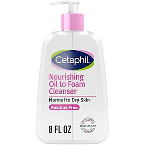 [Prime, SnS] $5.67 | 8-Oz Cetaphil Nourishing Oil to Foam Facial Cleanser at Amazon